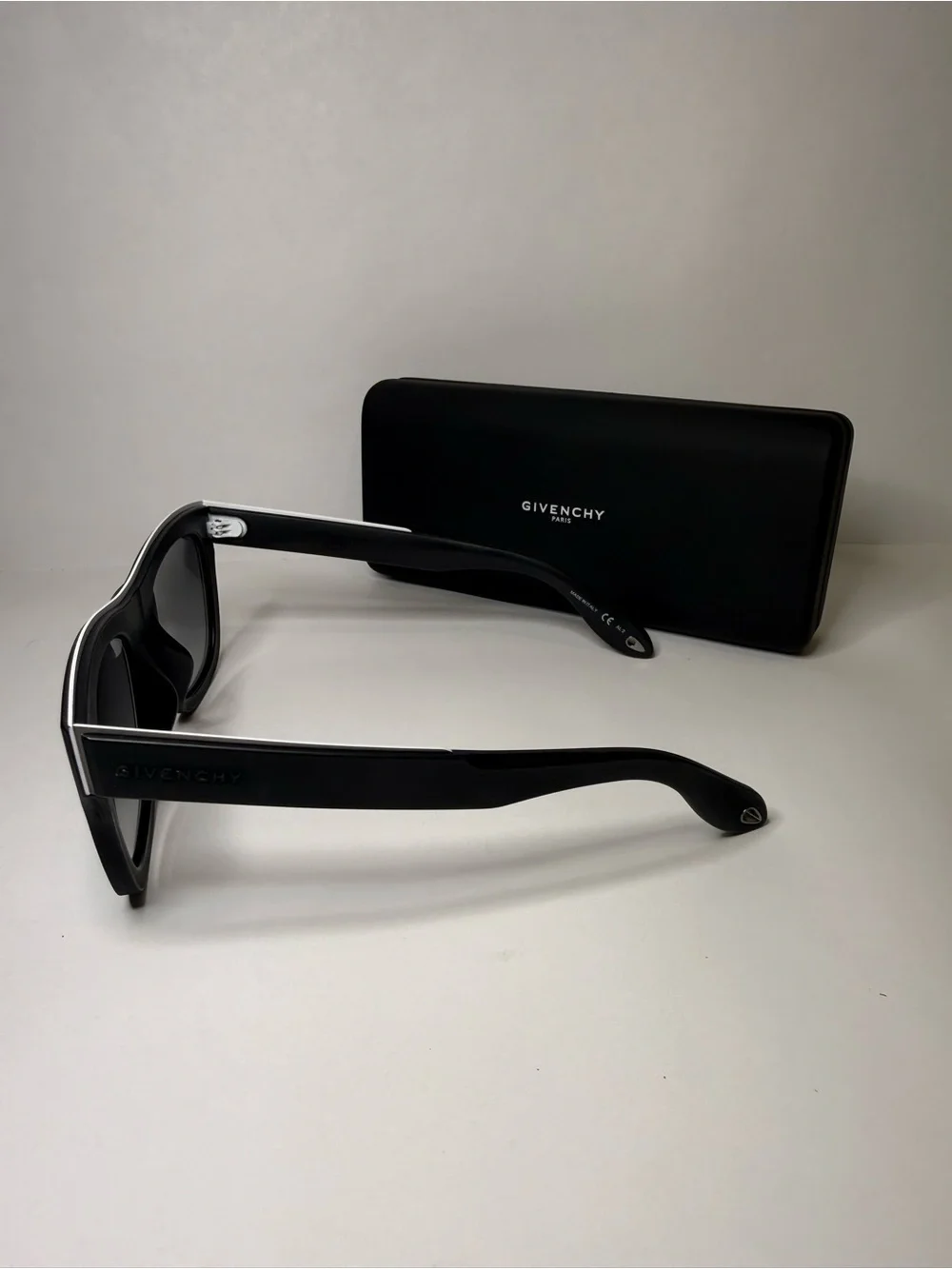 Givenchy Paris 7016/S Oversized Black Square Sunglasses with Dark Lenses
